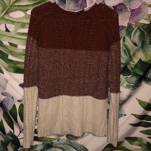 Burnt orange and cream sweater!